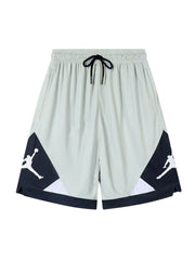 Jrdn Sports Training Splicing Mesh Shorts In Slate Grey