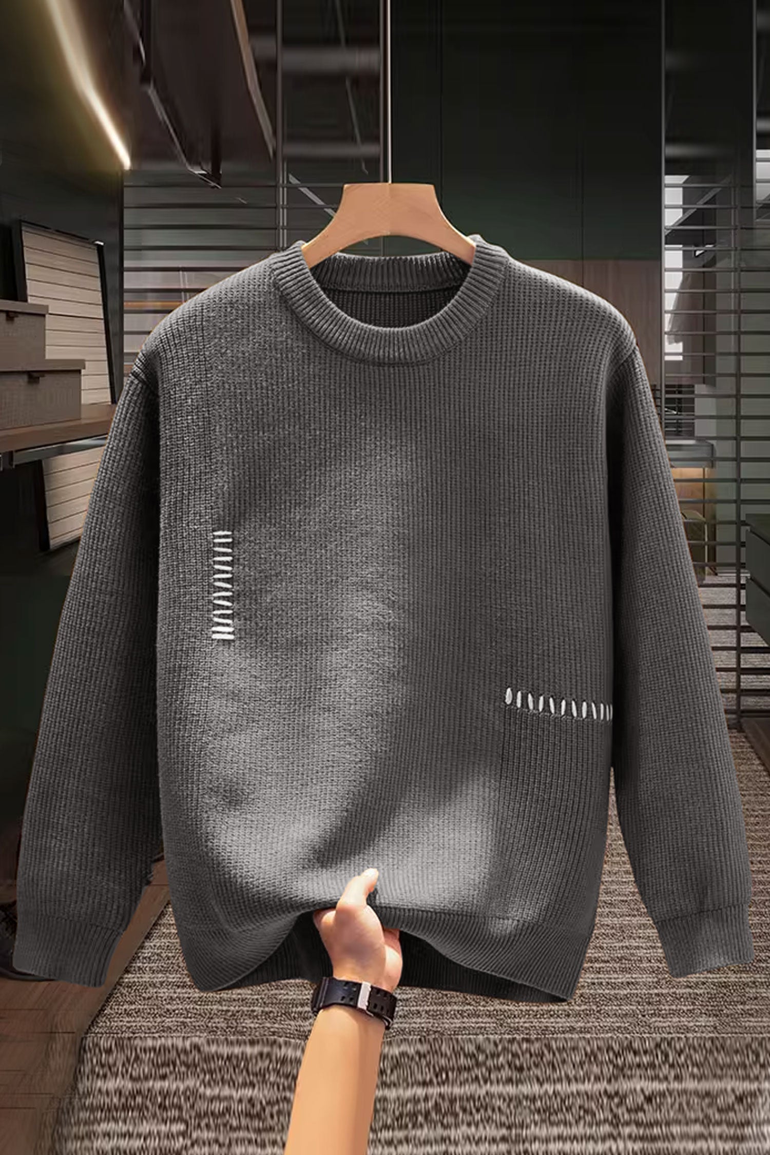 Turbo Geomatric Pattern Imported Men's Sweater