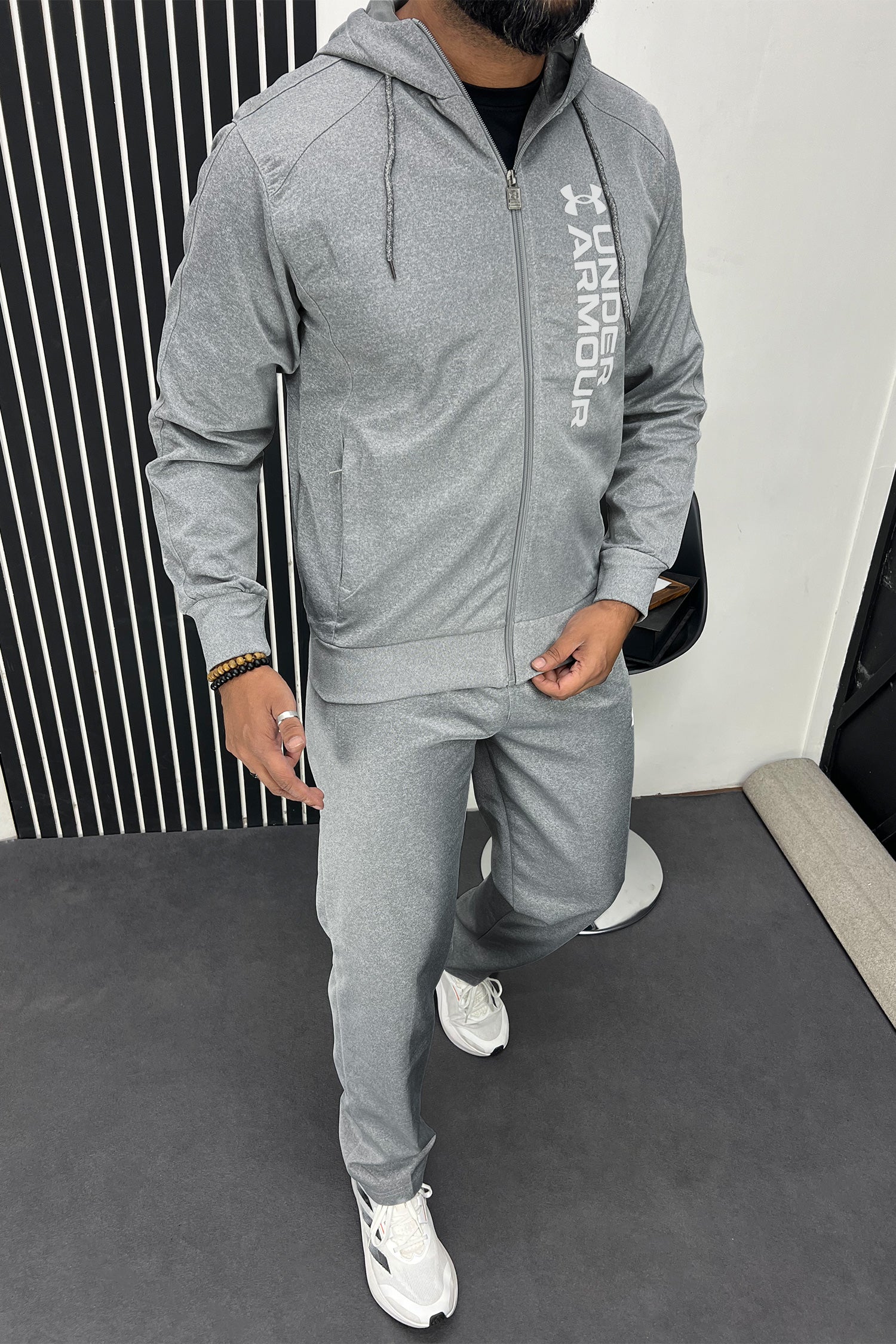 Undr Armr Hoodie Style Sportswear Men Zipper Tracksuit