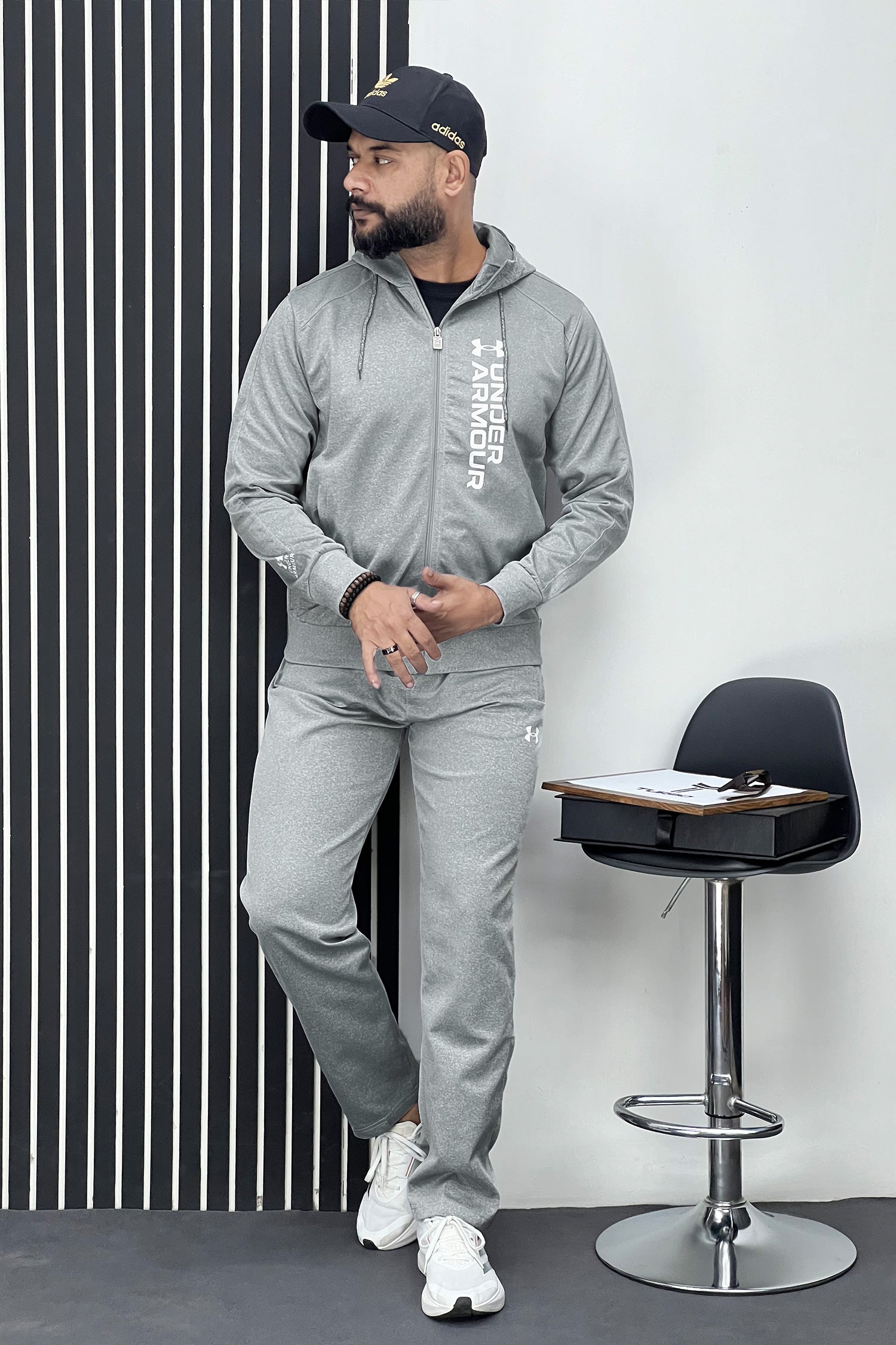 Undr Armr Hoodie Style Sportswear Men Zipper Tracksuit