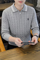 Polo Quarter Zip-Collar Imported Men's Jumper Sweater