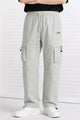 Men's Flap Pockets Drawstring Waist Cargo Trouser
