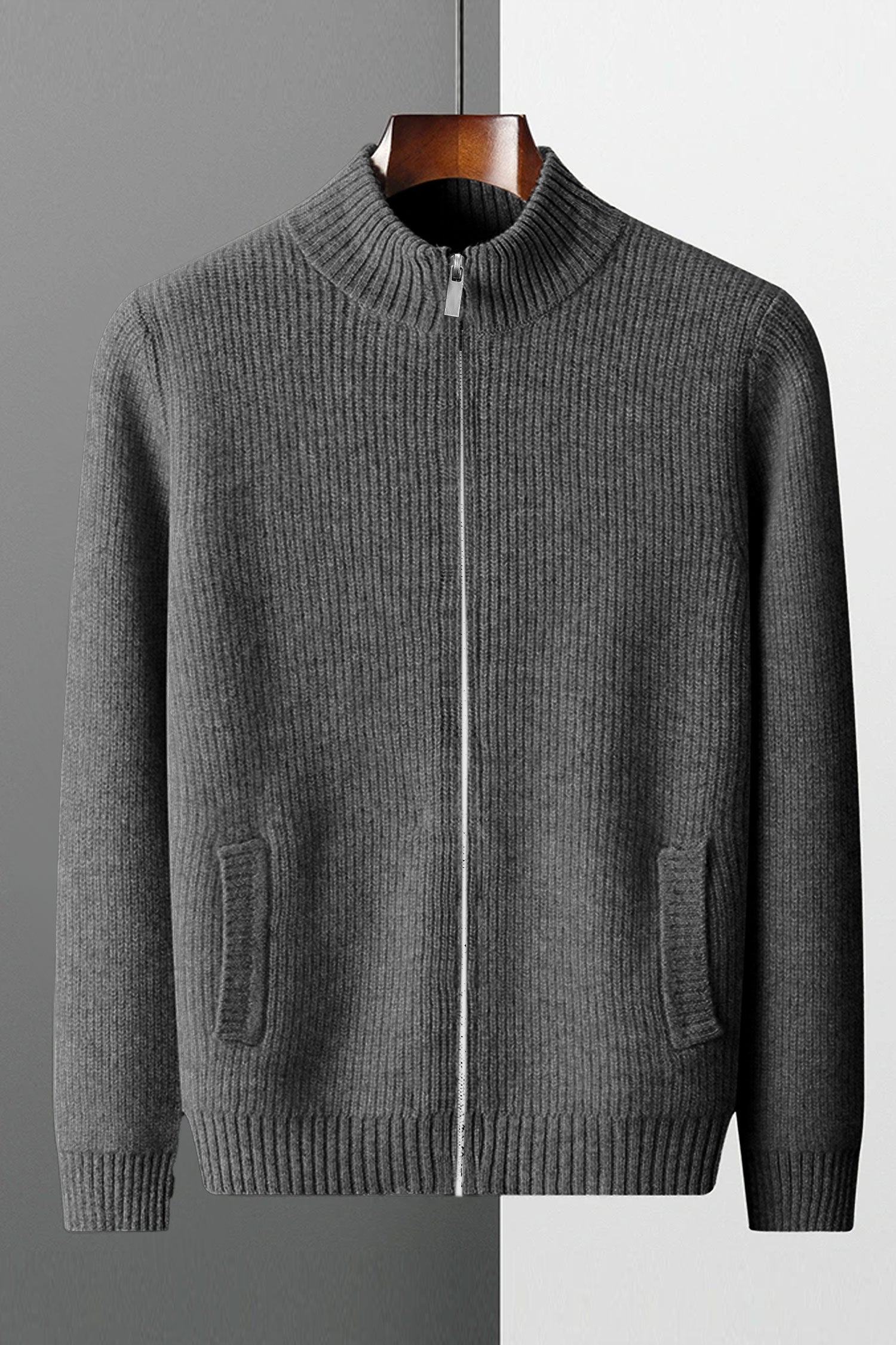 Old Money Zipper Imported Men's Sweater