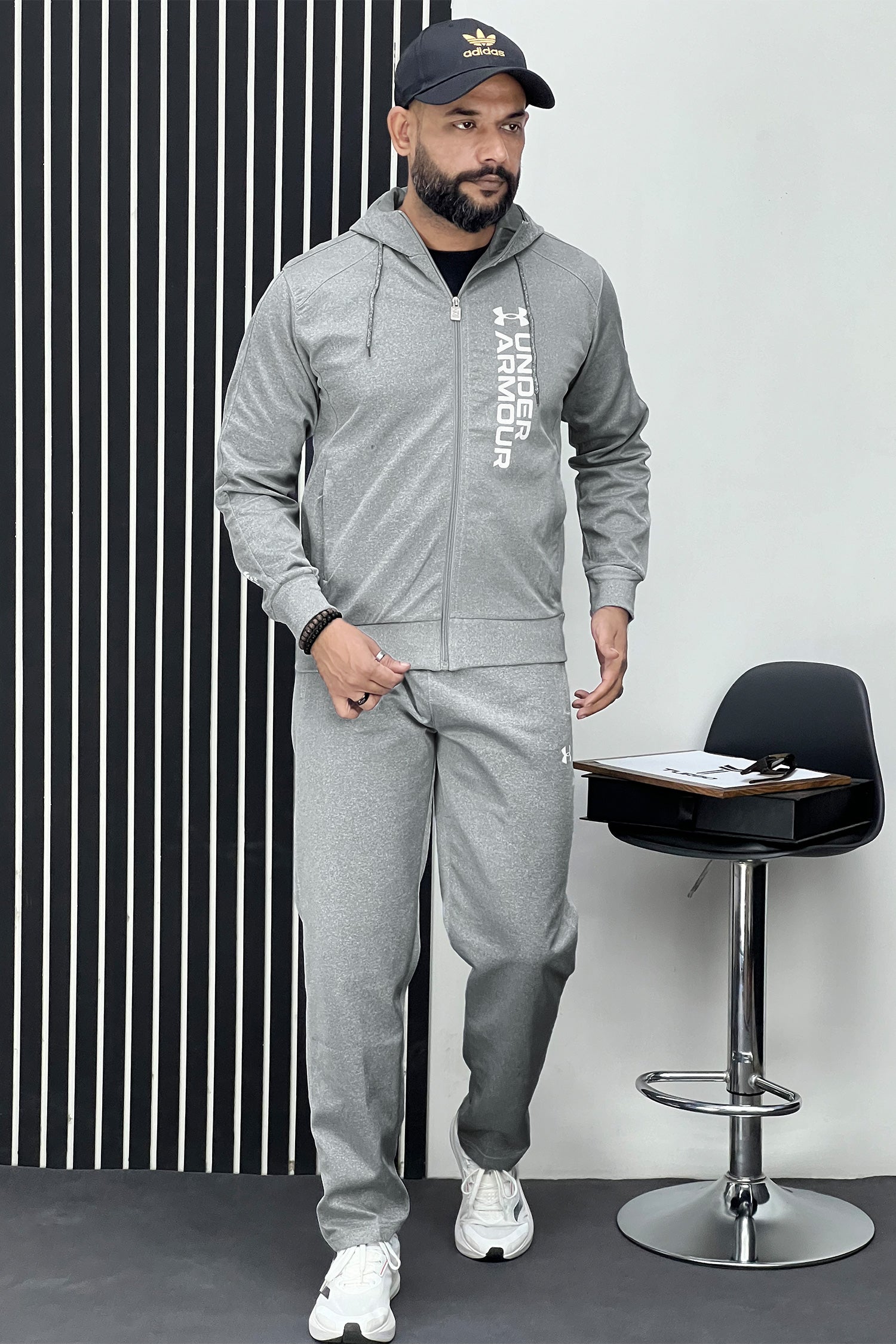 Undr Armr Hoodie Style Sportswear Men Zipper Tracksuit