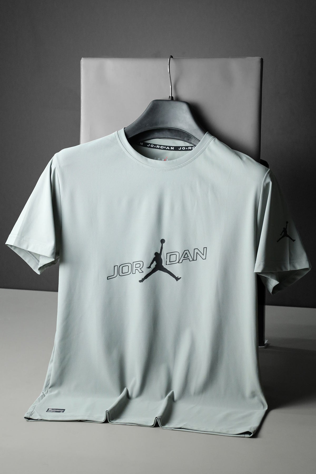 Jrdn Flight MVP Graphic Dry-Fit Tee In Slate Grey