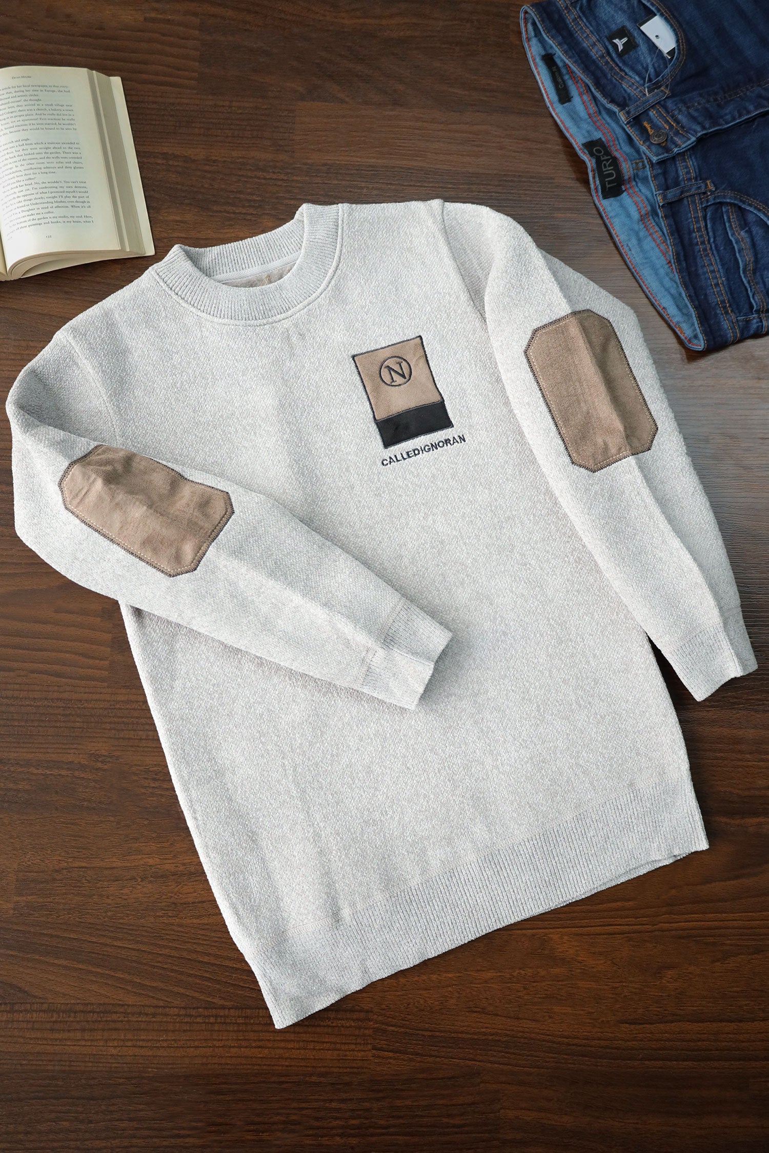 Fashion Patchwork Round Neck Imported Men's Sweatshirt