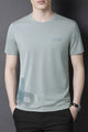 Mens Urban Casual Round Neck T-shirt In Slate Grey