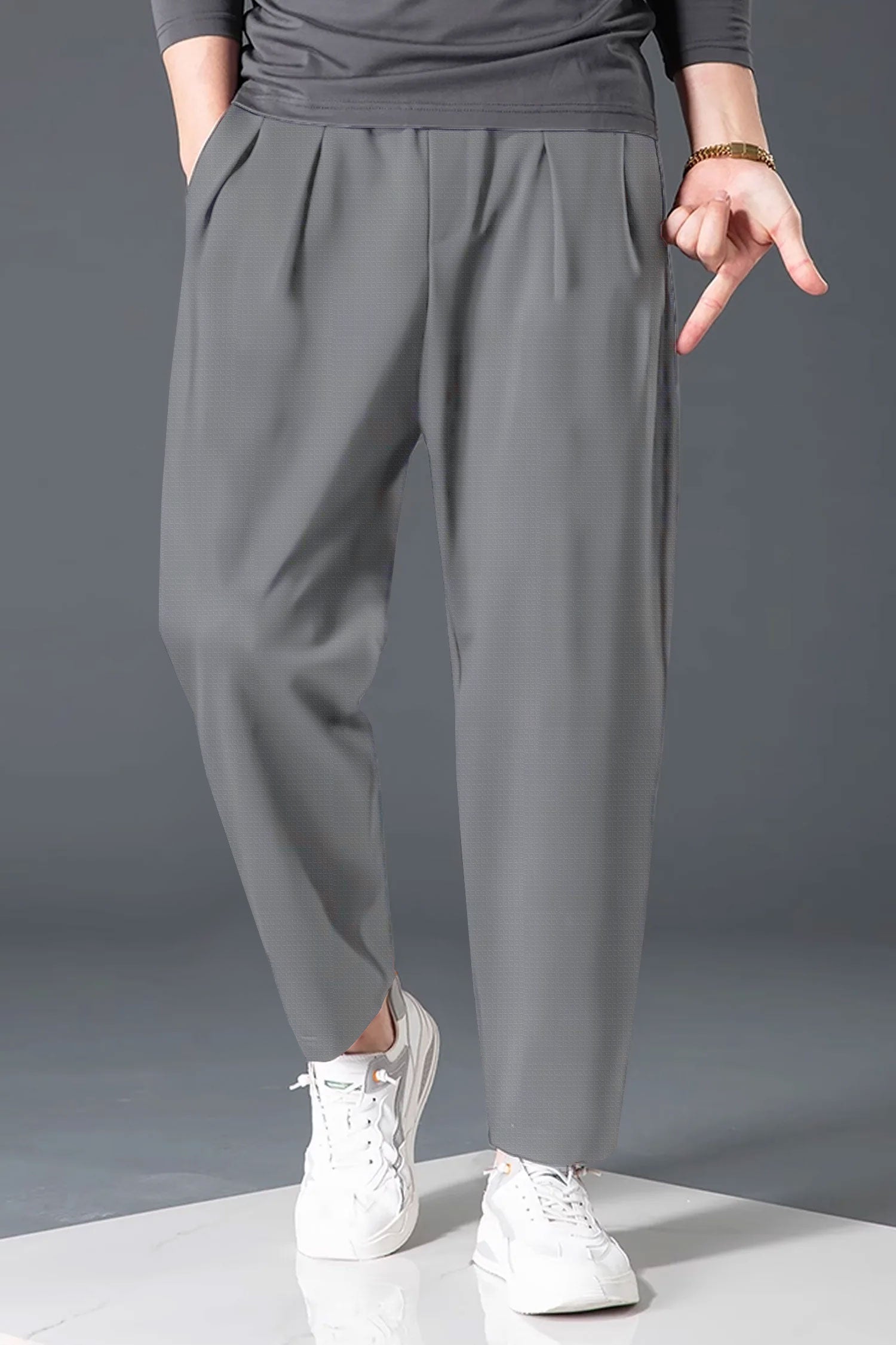 Turbo ProForm Waffle Texture Slim Fit Trouser