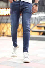 Ankle Fit Turbo Jeans In Stone Blue