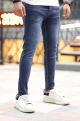 Ankle Fit Turbo Jeans In Stone Blue