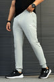 Pma Solid Relax-Fit Joggers Imp Dry-fit Trouser In Stone Grey