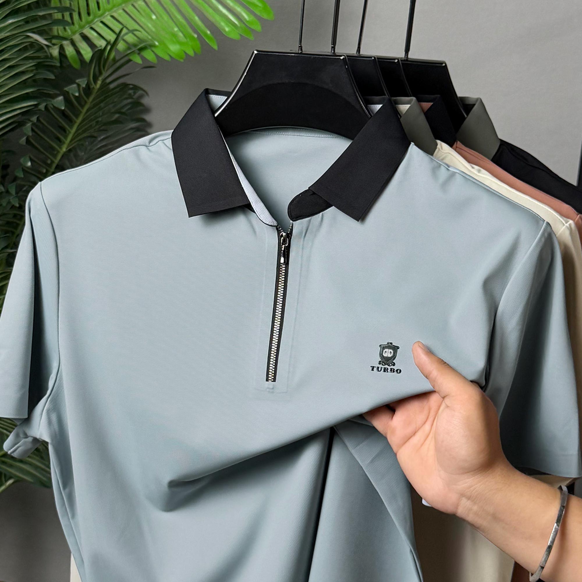 Turbo Contrast Collared Style Polo T-Shirt