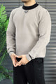 Prda Long Sleeve Pullover Imported Round Neck Rabbit Wool Men's Sweater
