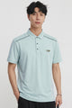 Turbo Ribbed Shoulder Style Men's Polo T-Shirt In Stone
