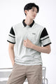 Turbo Casual Holiday Contrasted Men's Polo Shirt In Stone