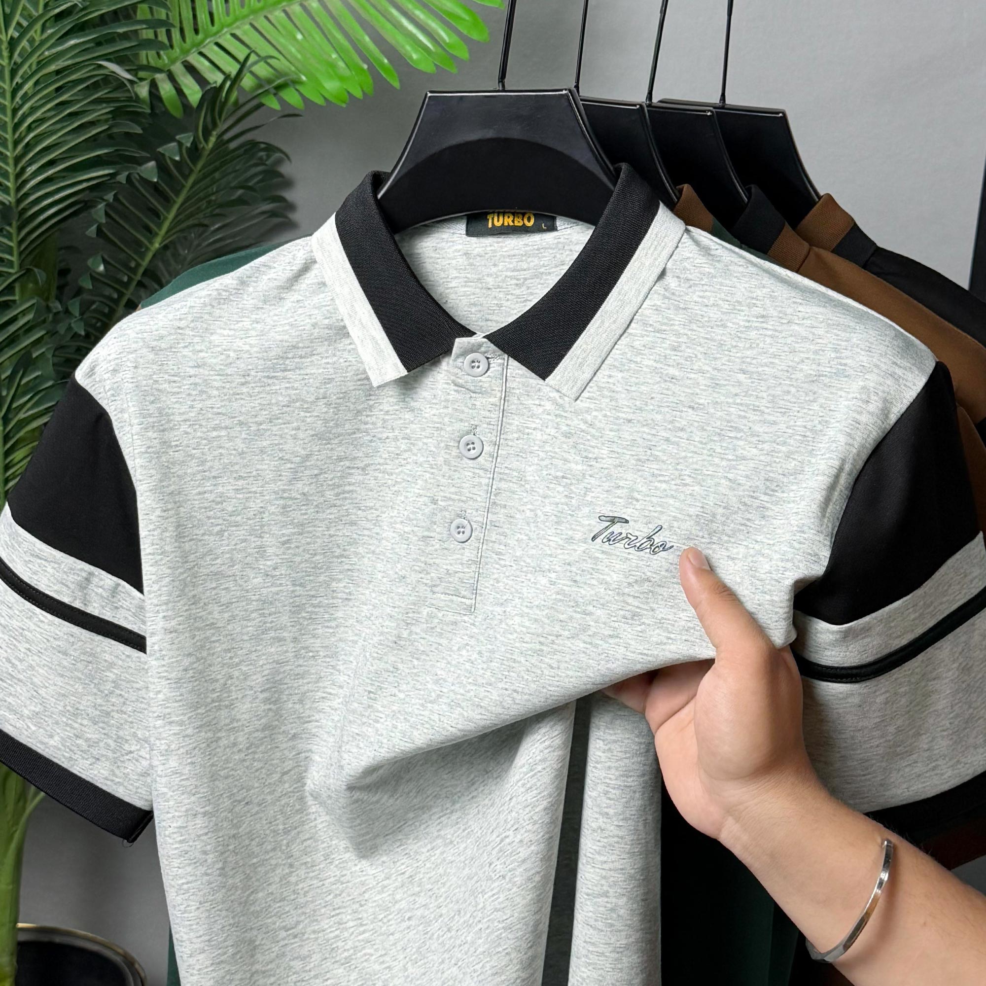 Turbo Casual Holiday Contrasted Men's Polo Shirt
