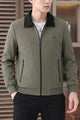 Turbo Textured Stripe Design Imp Men's Wool Jacket In Tan