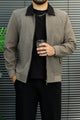 Turbo Textured Stripe Design Imp Men's Wool Jacket In Tan