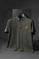 Hrms Orange Accent Logo Style Men's Polo Shirt