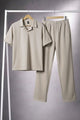 Turbo Street Comfort Collar Style Tracksuit In Thunder Grey
