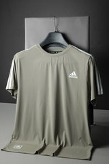 Adds Side 3 Stripes Training Mesh Dry-Fit Tee