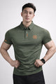 Hrms Orange Accent Logo Style Men's Polo Shirt