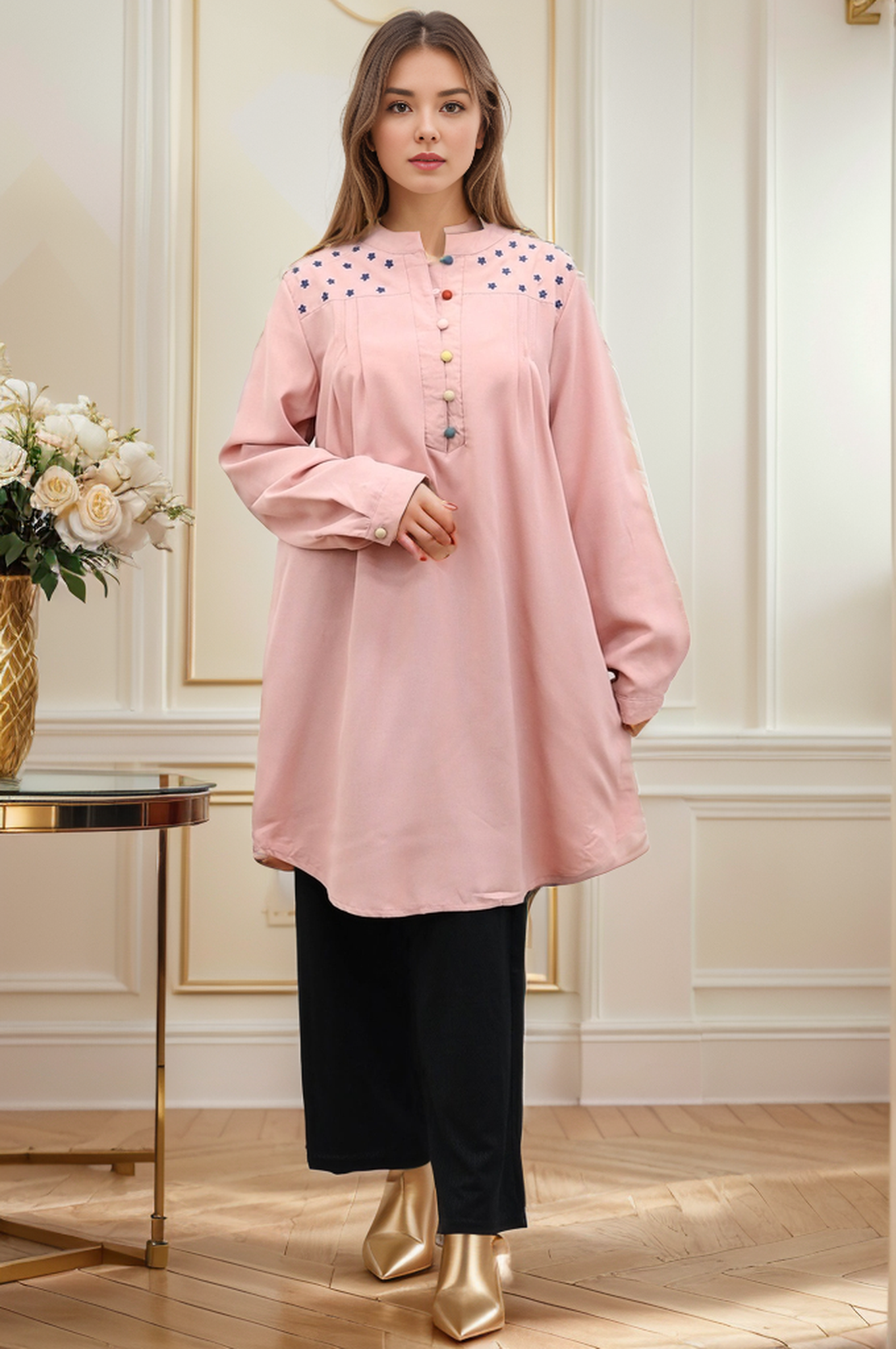 Embroidered Design Turkish Imported Long Top