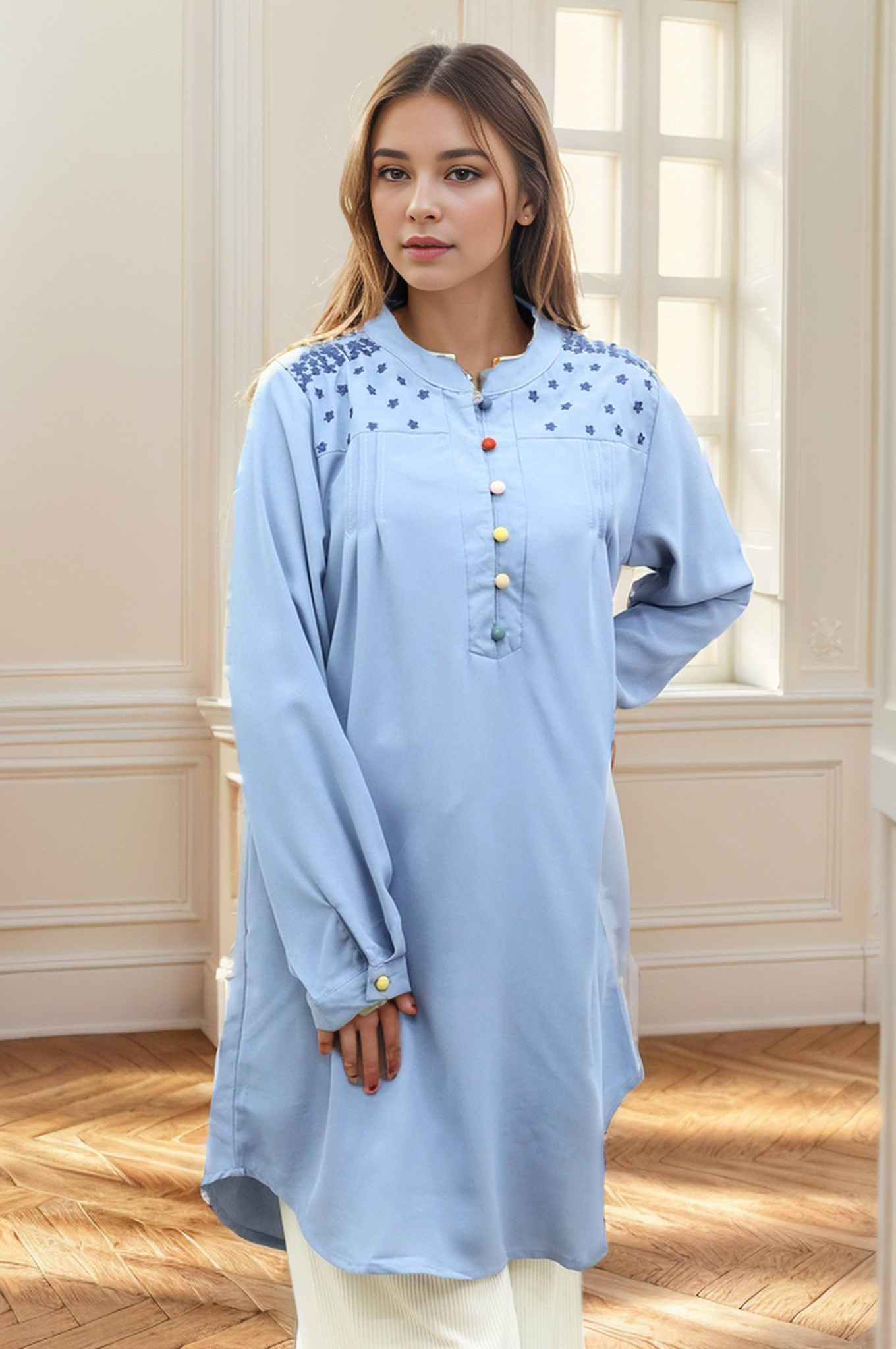 Embroidered Design Turkish Imported Long Top