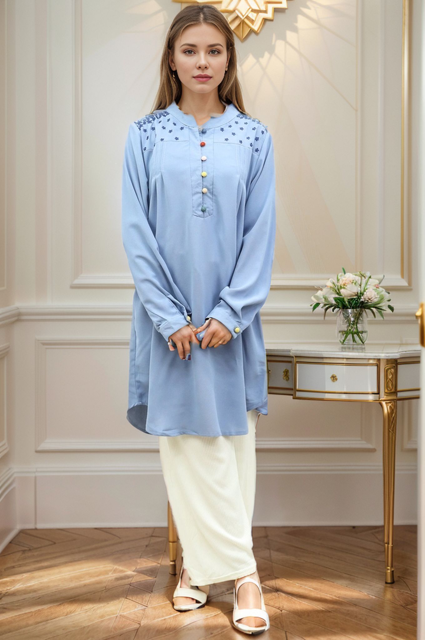 Embroidered Design Turkish Imported Long Top