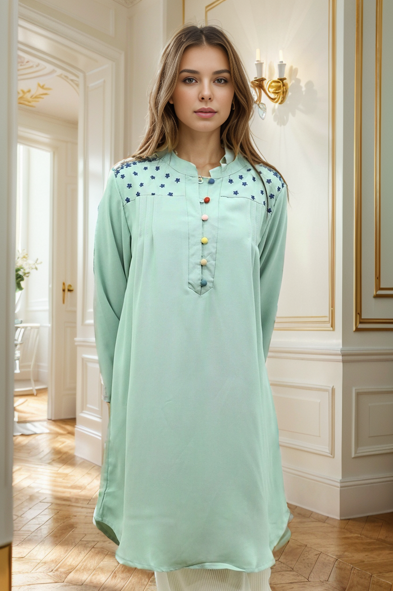 Embroidered Design Turkish Imported Long Top