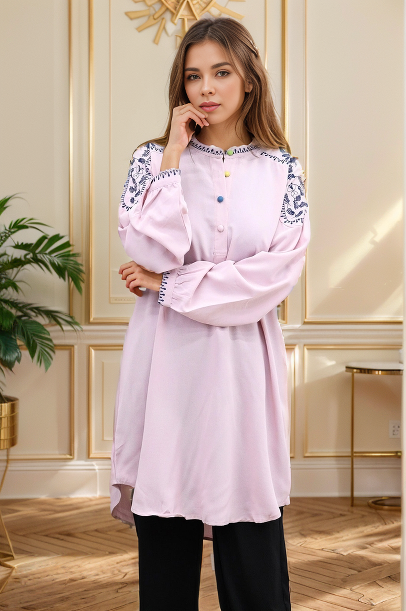 Embroidered Design Turkish Imported Long Top