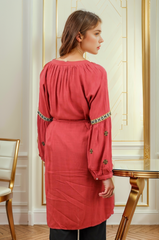 Embroidered Collar Line Turkish Imported Top