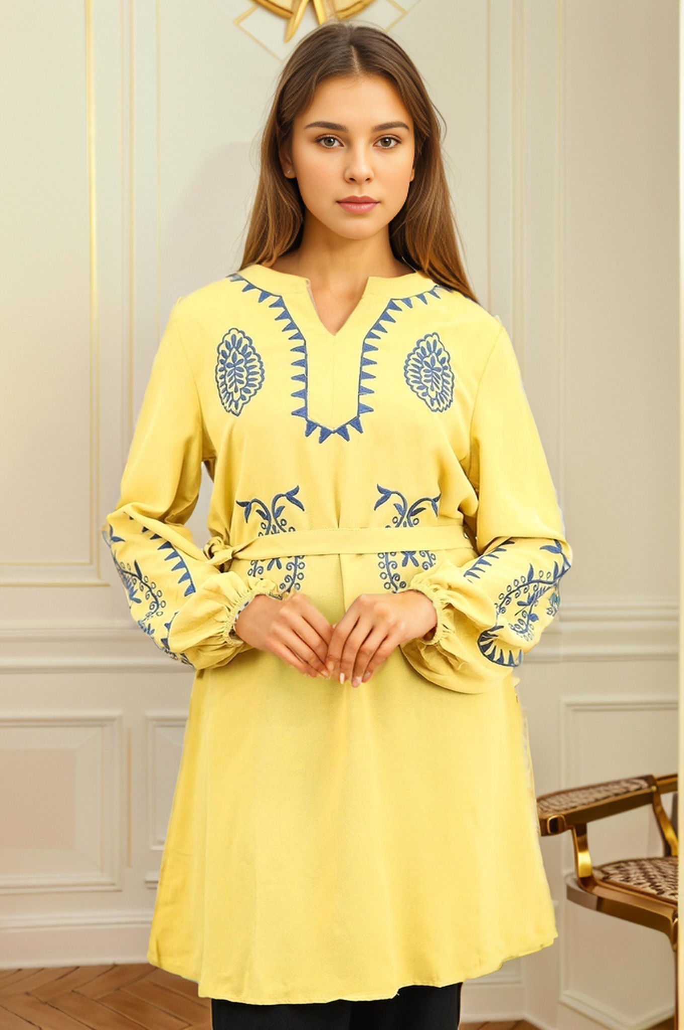 Embroidered Sleeve Design Turkish Imported Top