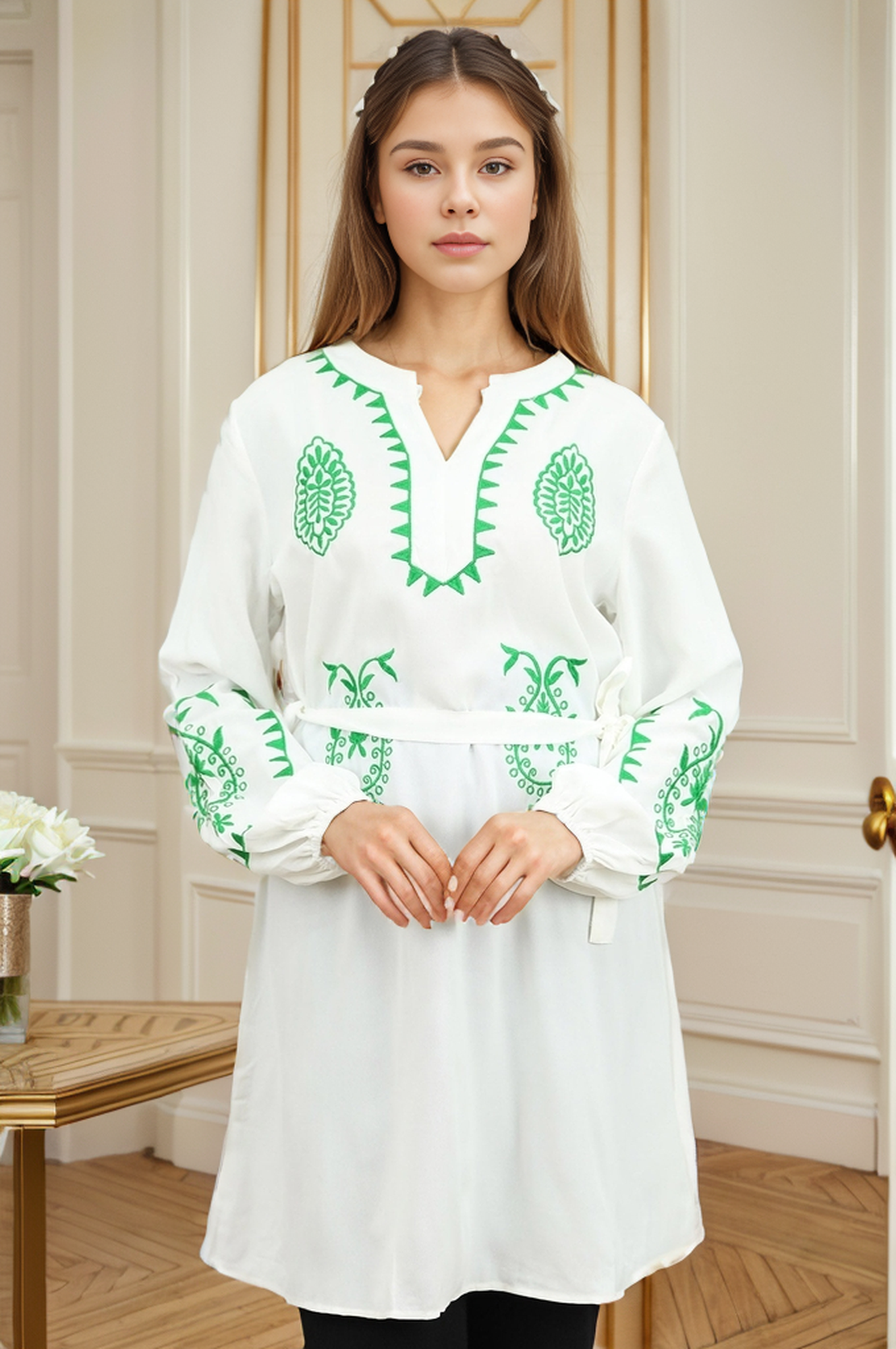 Embroidered Sleeve Design Turkish Imported Top