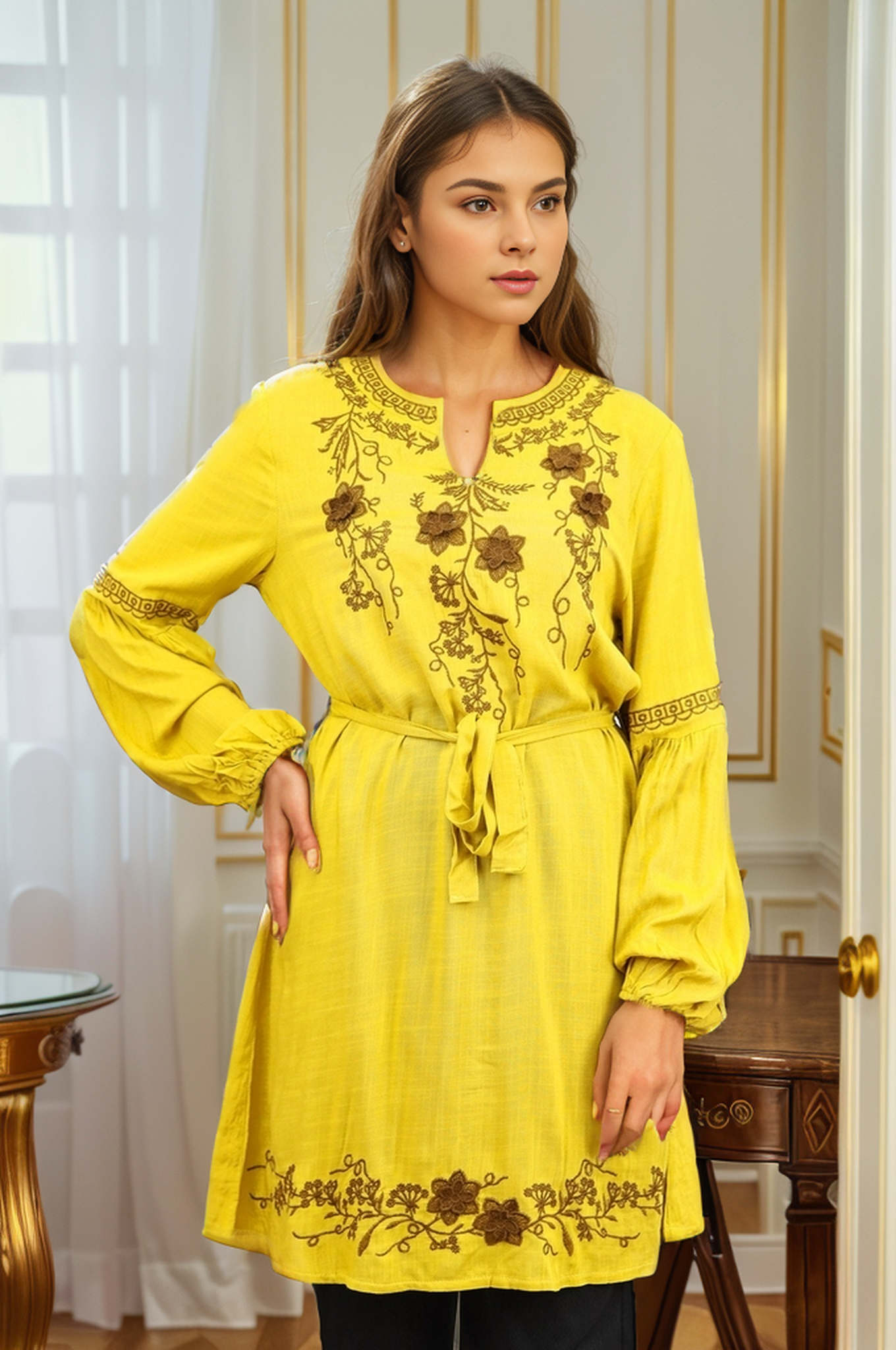 Floral Embroidered Design Turkish Imported Top