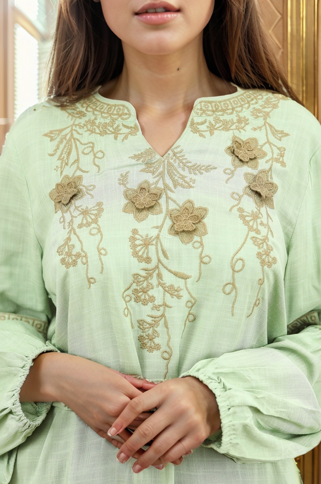 Floral Embroidered Design Turkish Imported Top