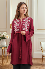 Floral Embroidery Design Turkish Imported Top