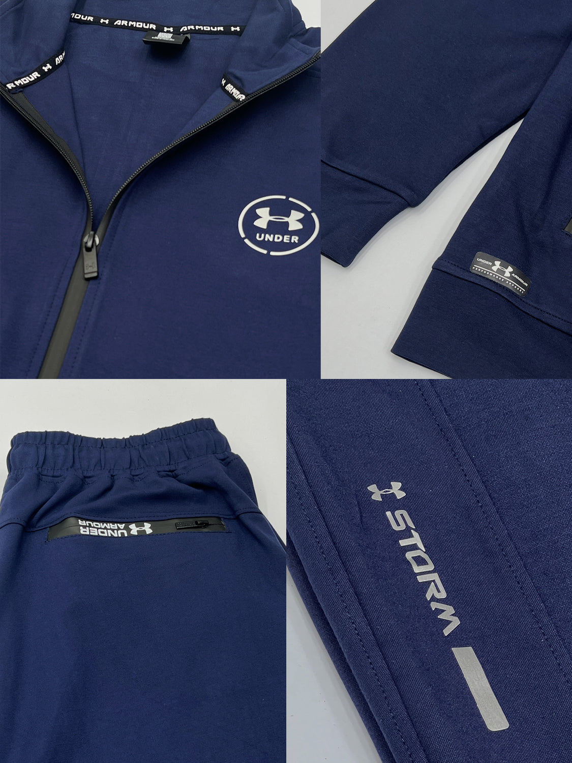 Imported Swiss Lycra Tracksuit In Navy Blue