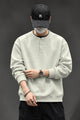 Turbo Ban Style Button Placket Imported Men's Sweatshirt