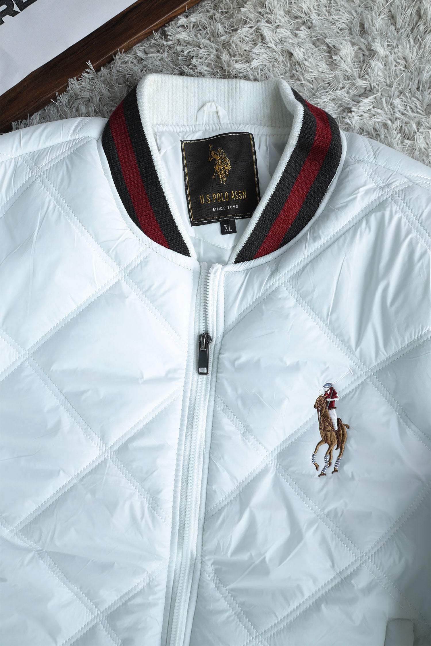 Rph Lren Polo Rib Collar Imported Puffer Jacket