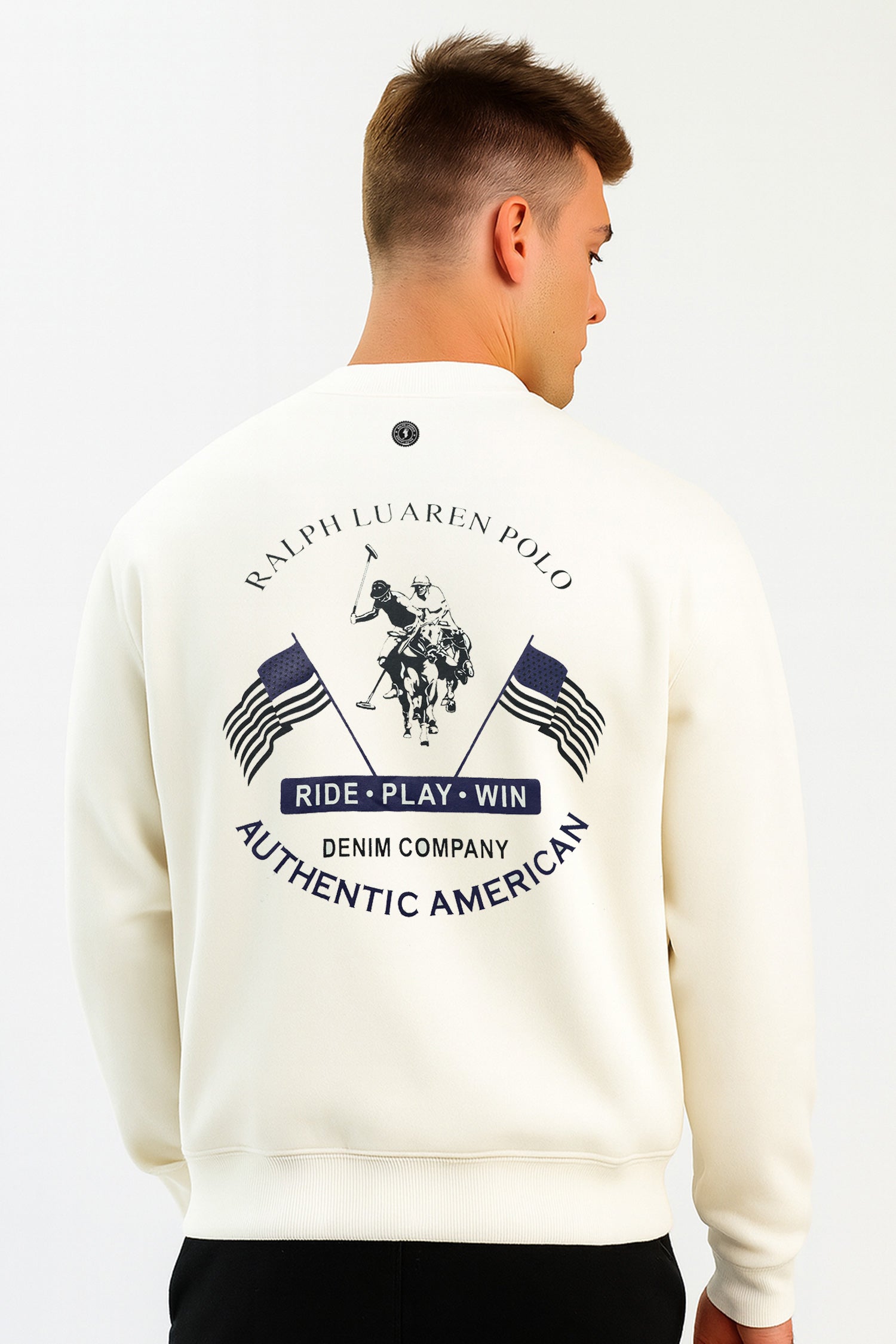 Rph Lren Neck Adele Round Neck Imported Men's Sweatshirt