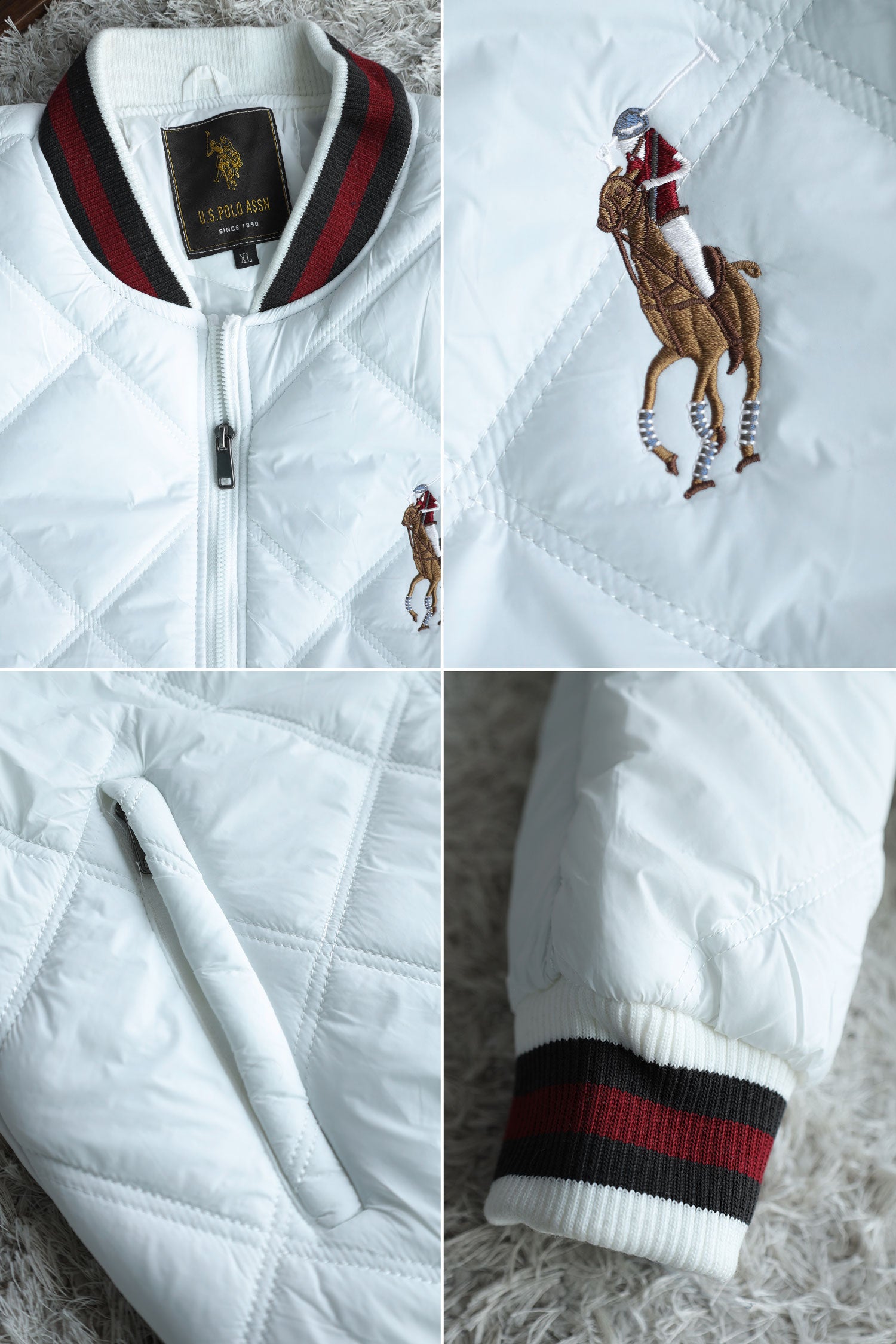 Rph Lren Polo Rib Collar Imported Puffer Jacket