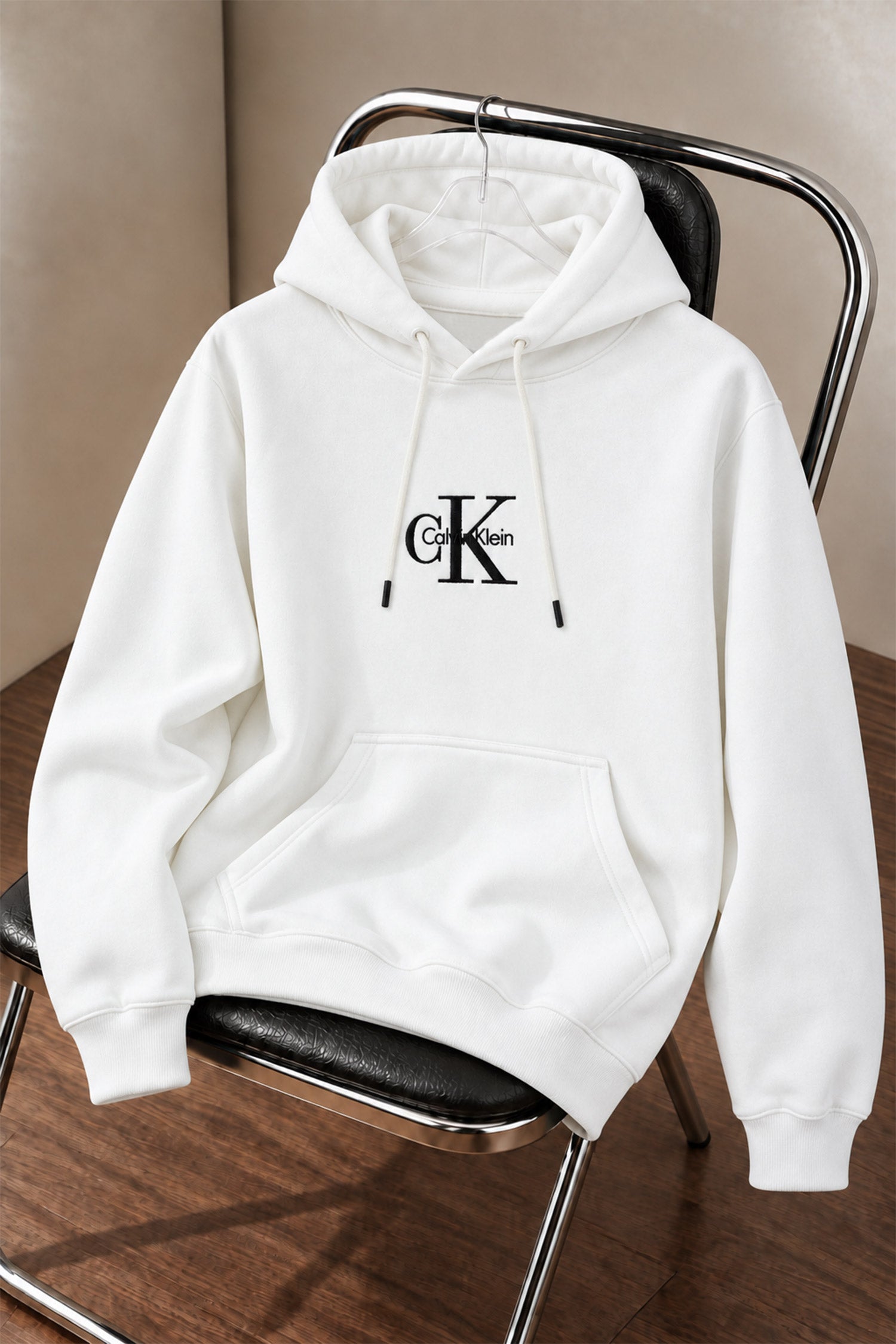 Clvn Klen Mono Logo Regular-Fit Men's Hoodie In White