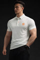 Hrms Orange Accent Logo Style Men's Polo Shirt