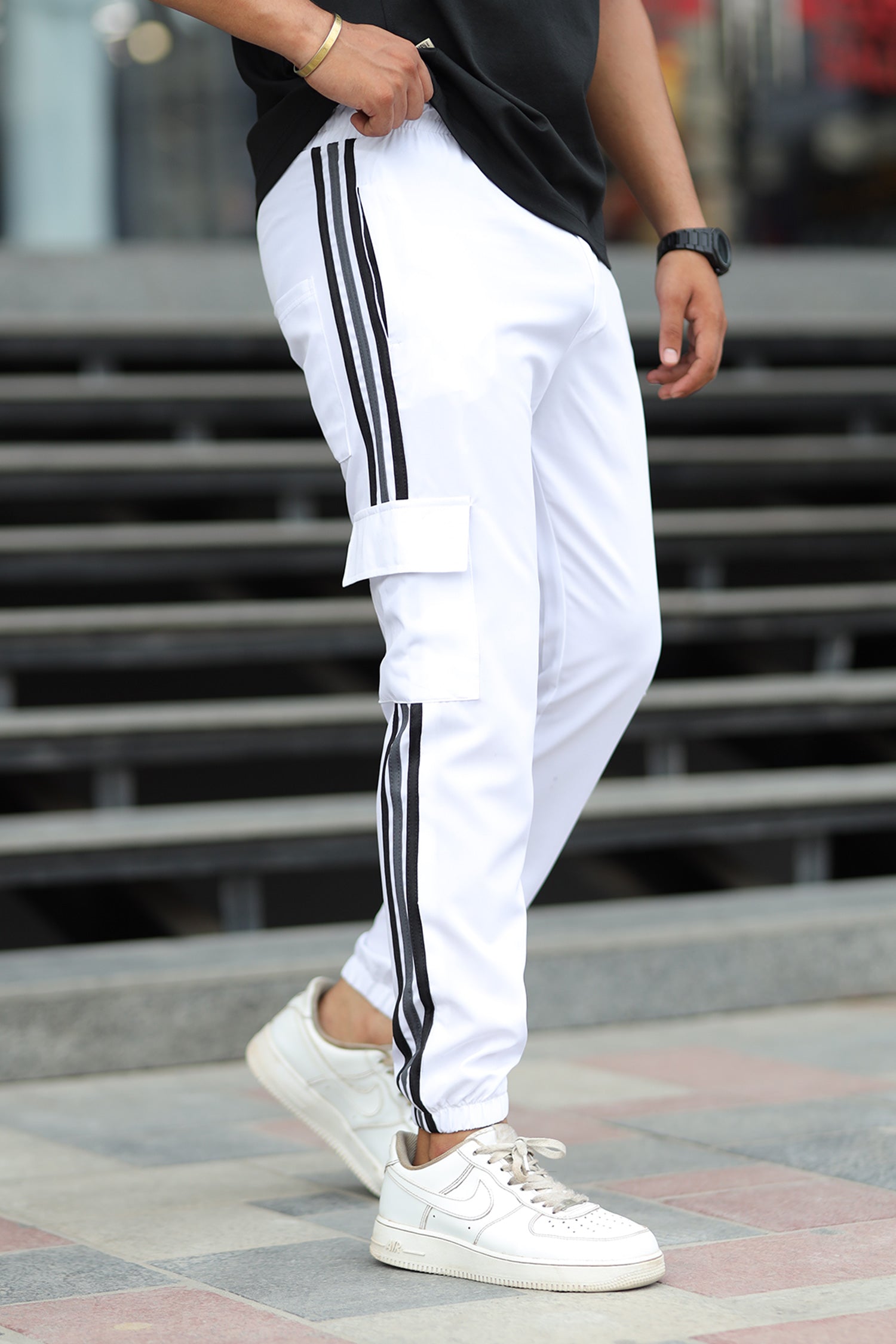 Adds Micro Stripes Slimfit Imported Sportswear Trouser
