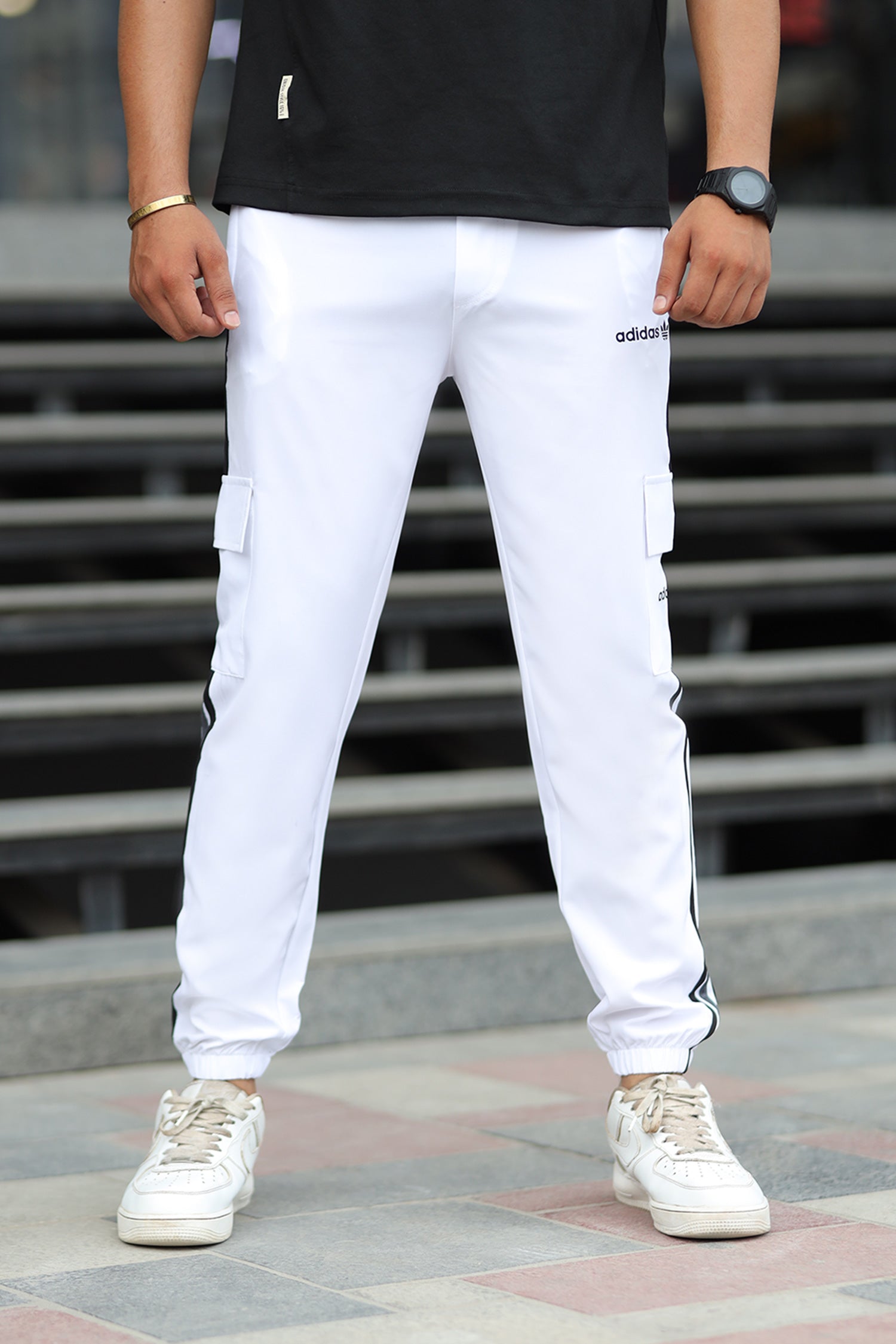 Adds Micro Stripes Slimfit Imported Sportswear Trouser
