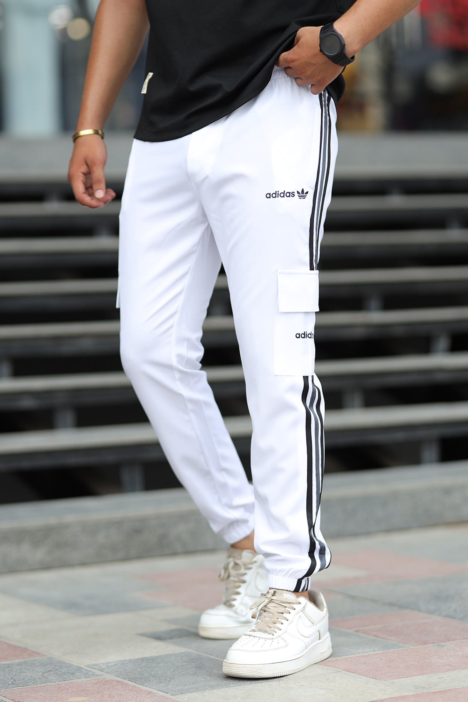 Adds Micro Stripes Slimfit Imported Sportswear Trouser