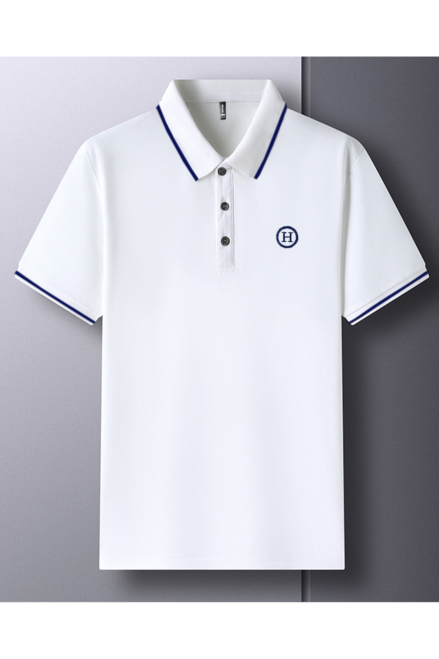 Custom Detail Lapel Men's Polo Shirt