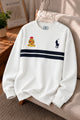 Plo Rph Lren Classic Paneled Round Neck Men's Sweatshirt In White
