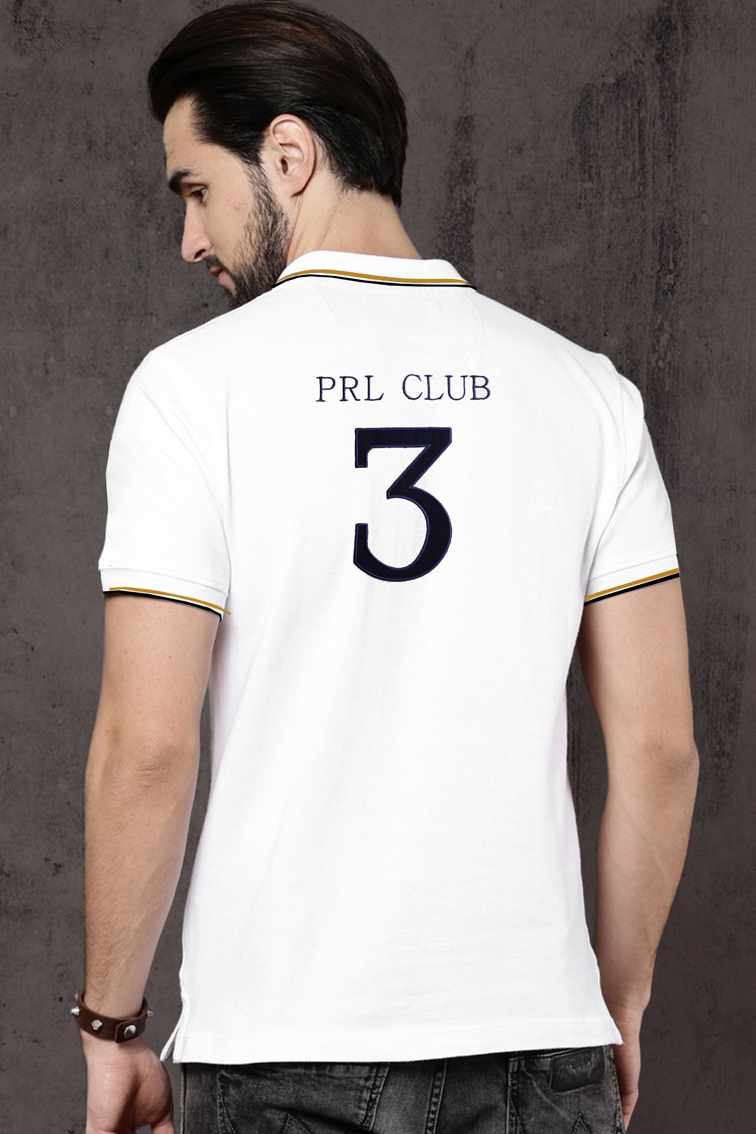 Rph Luren Polo Club 3 Triple Pony Men's Polo Shirt In White